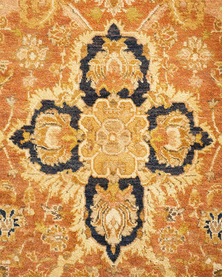 Traditional Mogul Brown Wool Area Rug 8' 2" x 10' 8" - Solo Rugs