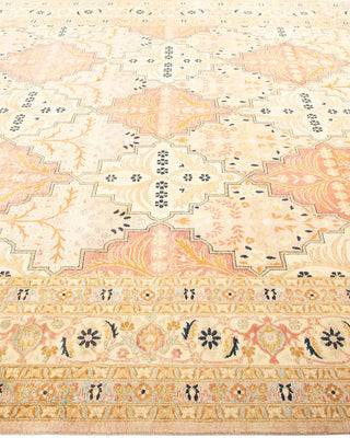 Traditional Mogul Beige Wool Area Rug 8' 2" x 10' 4" - Solo Rugs