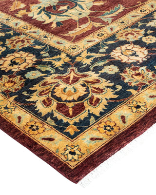 Traditional Mogul Red Wool Area Rug 8' 2" x 10' 3" - Solo Rugs