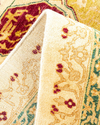 Traditional Mogul Ivory Wool Area Rug 6' 2" x 8' 10" - Solo Rugs