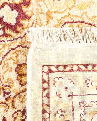 Traditional Mogul Ivory Wool Area Rug 6' 2" x 9' 4" - Solo Rugs