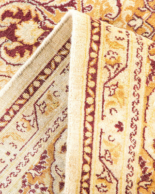 Traditional Mogul Ivory Wool Area Rug 6' 2" x 9' 4" - Solo Rugs