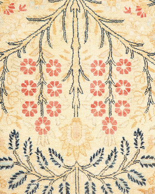 Traditional Mogul Ivory Wool Area Rug 6' 1" x 8' 10" - Solo Rugs