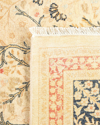 Traditional Mogul Ivory Wool Area Rug 6' 1" x 8' 10" - Solo Rugs