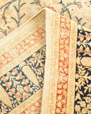 Traditional Mogul Ivory Wool Area Rug 6' 1" x 8' 10" - Solo Rugs