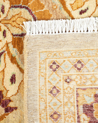 Traditional Mogul Ivory Wool Area Rug 6' 2" x 9' 5" - Solo Rugs