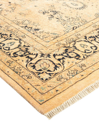 Traditional Mogul Beige Wool Area Rug 6' 0" x 9' 3" - Solo Rugs