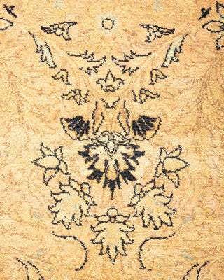 Traditional Mogul Beige Wool Area Rug 6' 0" x 9' 3" - Solo Rugs