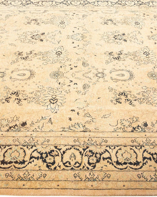 Traditional Mogul Beige Wool Area Rug 6' 0" x 9' 3" - Solo Rugs