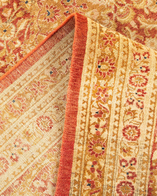 Traditional Mogul Orange Wool Area Rug 6' 2" x 9' 4" - Solo Rugs