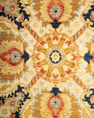 Traditional Mogul Blue Wool Area Rug 6' 1" x 9' 0" - Solo Rugs