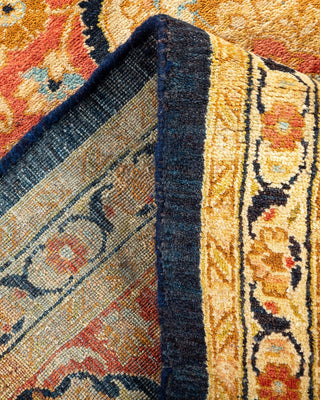 Traditional Mogul Blue Wool Area Rug 6' 1" x 9' 0" - Solo Rugs