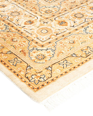 Traditional Mogul Ivory Wool Area Rug 8' 2" x 10' 3" - Solo Rugs