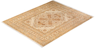 Traditional Mogul Ivory Wool Area Rug 8' 2" x 10' 3" - Solo Rugs