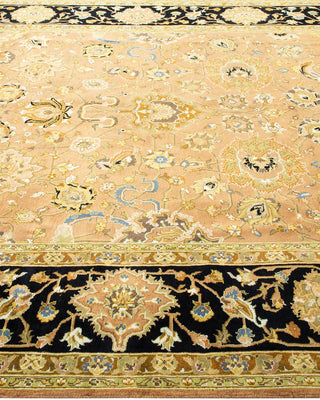 Traditional Mogul Yellow Wool Area Rug 6' 2" x 9' 1" - Solo Rugs
