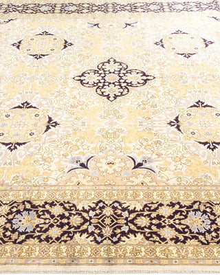 Traditional Mogul Ivory Wool Area Rug 6' 2" x 8' 10" - Solo Rugs