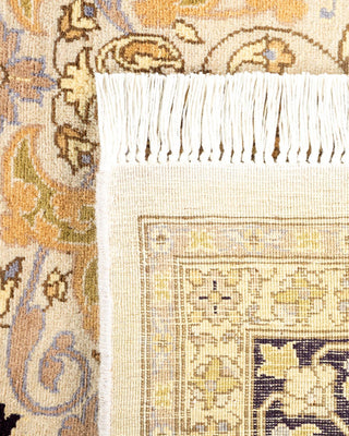 Traditional Mogul Ivory Wool Area Rug 6' 2" x 8' 10" - Solo Rugs