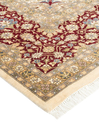 Traditional Mogul Ivory Wool Area Rug 9' 2" x 16' 6" - Solo Rugs