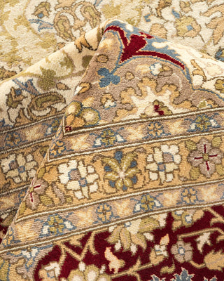 Traditional Mogul Ivory Wool Area Rug 9' 2" x 16' 6" - Solo Rugs