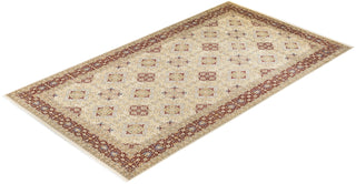Traditional Mogul Ivory Wool Area Rug 9' 2" x 16' 6" - Solo Rugs