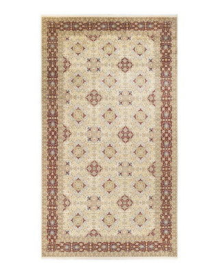 Traditional Mogul Ivory Wool Area Rug 9' 2" x 16' 6" - Solo Rugs