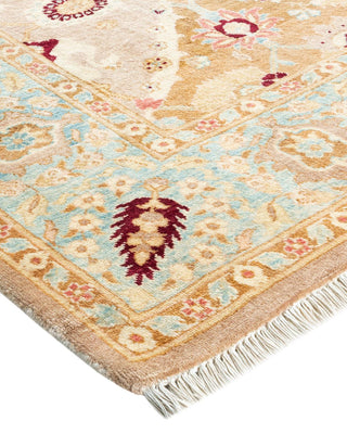 Contemporary Eclectic Ivory Wool Area Rug 6' 2" x 8' 10" - Solo Rugs