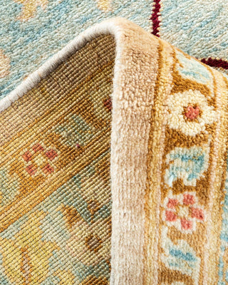 Contemporary Eclectic Ivory Wool Area Rug 6' 2" x 8' 10" - Solo Rugs