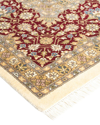 Traditional Mogul Ivory Wool Area Rug 9' 1" x 16' 10" - Solo Rugs