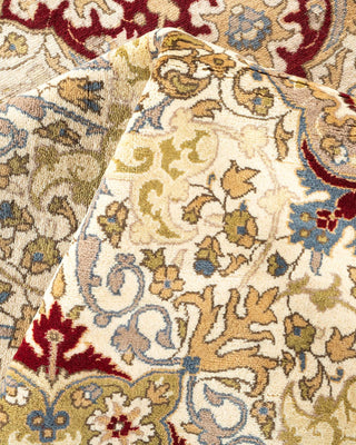 Traditional Mogul Ivory Wool Area Rug 9' 1" x 16' 10" - Solo Rugs