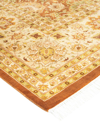 Traditional Mogul Orange Wool Area Rug 8' 2" x 10' 4" - Solo Rugs
