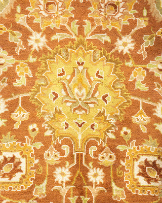 Traditional Mogul Orange Wool Area Rug 8' 2" x 10' 4" - Solo Rugs