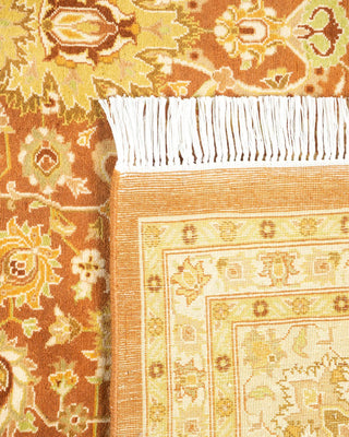 Traditional Mogul Orange Wool Area Rug 8' 2" x 10' 4" - Solo Rugs