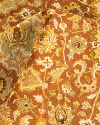 Traditional Mogul Orange Wool Area Rug 8' 2" x 10' 4" - Solo Rugs
