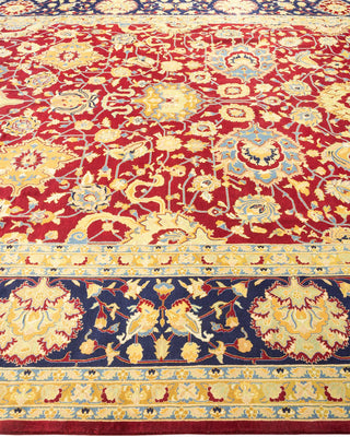 Traditional Mogul Red Wool Area Rug 8' 2" x 10' 3" - Solo Rugs