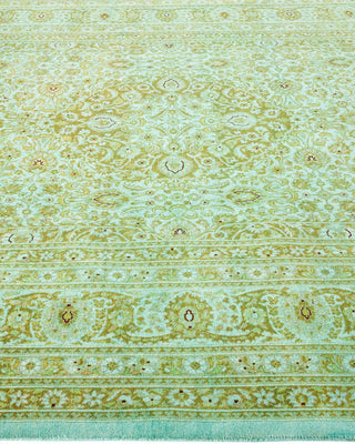 Contemporary Fine Vibrance Light Blue Wool Area Rug 6' 1" x 9' 7" - Solo Rugs
