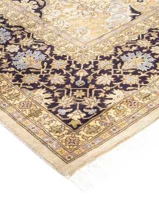 Traditional Mogul Ivory Wool Area Rug 6' 2" x 8' 10" - Solo Rugs