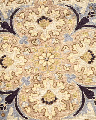 Traditional Mogul Ivory Wool Area Rug 6' 2" x 8' 10" - Solo Rugs