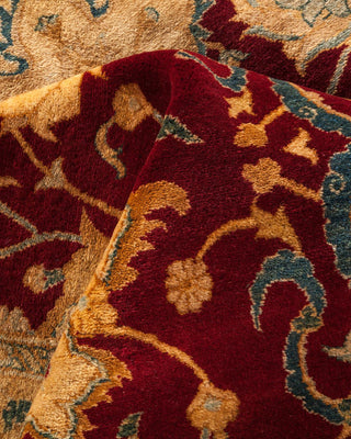 Traditional Mogul Red Wool Area Rug 12' 3" x 17' 10" - Solo Rugs