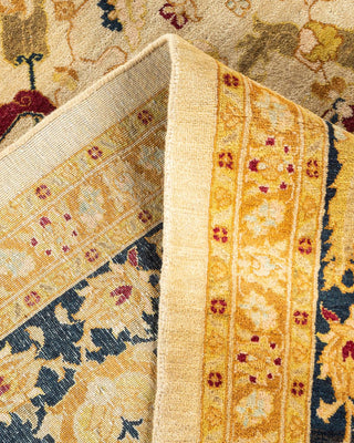 Traditional Mogul Ivory Wool Area Rug 10' 2" x 17' 2" - Solo Rugs