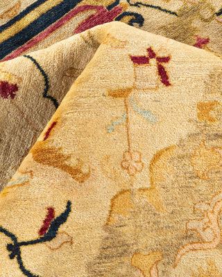 Traditional Mogul Ivory Wool Area Rug 10' 2" x 17' 2" - Solo Rugs