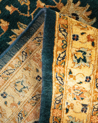 Traditional Mogul Green Wool Area Rug 10' 1" x 16' 3" - Solo Rugs