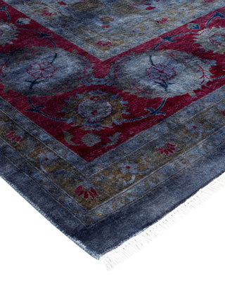 Contemporary Fine Vibrance Gray Wool Area Rug 9' 3" x 12' 3" - Solo Rugs