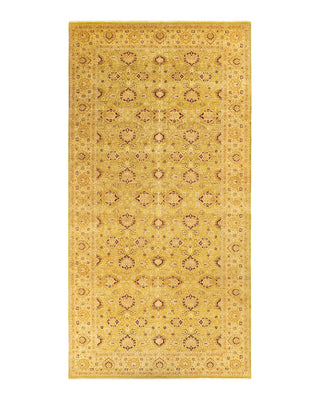 Traditional Mogul Green Wool Runner 8' 2" x 16' 6" - Solo Rugs