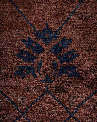 Contemporary Fine Vibrance Brown Wool Area Rug 8' 2" x 13' 10" - Solo Rugs