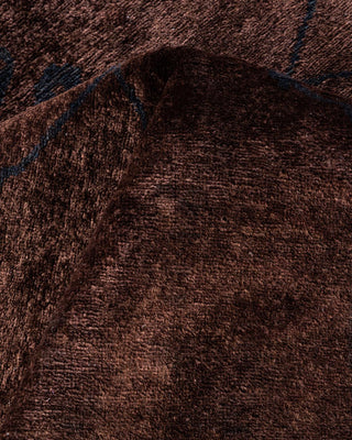 Contemporary Fine Vibrance Brown Wool Area Rug 8' 2" x 13' 10" - Solo Rugs