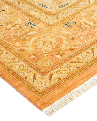 Traditional Mogul Pink Wool Area Rug 8' 2" x 10' 1" - Solo Rugs