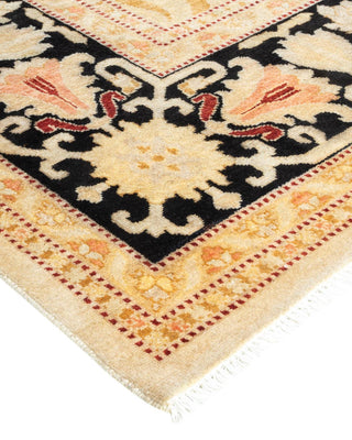 Contemporary Eclectic Ivory Wool Area Rug 8' 3" x 10' 1" - Solo Rugs