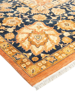 Traditional Mogul Orange Wool Area Rug 8' 1" x 10' 3" - Solo Rugs