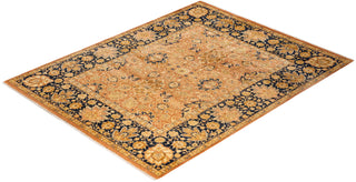 Traditional Mogul Orange Wool Area Rug 8' 1" x 10' 3" - Solo Rugs