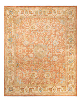 Traditional Mogul Brown Wool Area Rug 8' 2" x 10' 0" - Solo Rugs